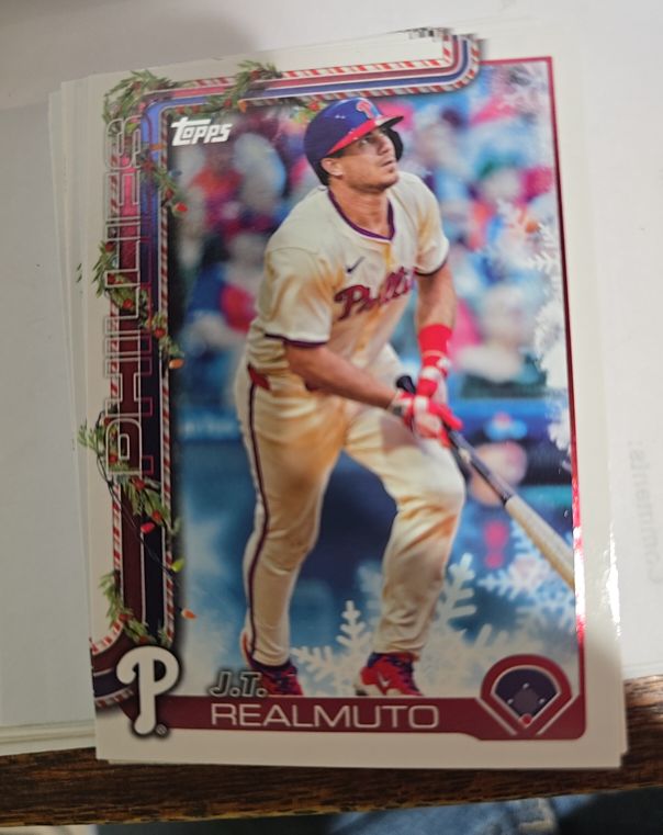 2025 Topps Holiday #H33 J.T. Realmuto — front