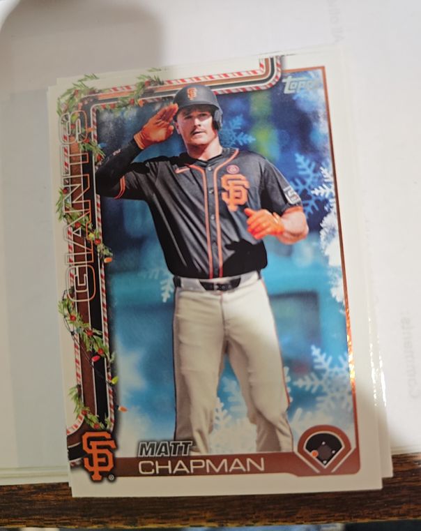 2025 Topps Holiday #H177 Matt Chapman — front