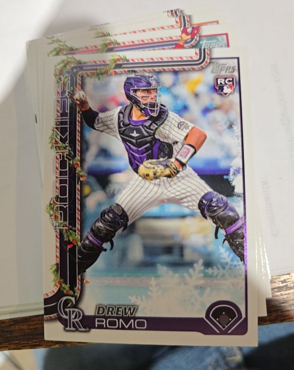 2025 Topps Holiday #H114 Drew Romo — front