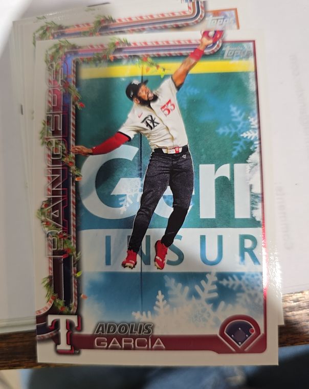 2025 Topps Holiday #H61 Adolis Garcia — front