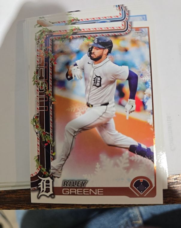 2025 Topps Holiday #H76 Riley Greene — front