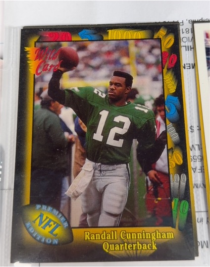 1991 Wild Card #61 Randall Cunningham — front
