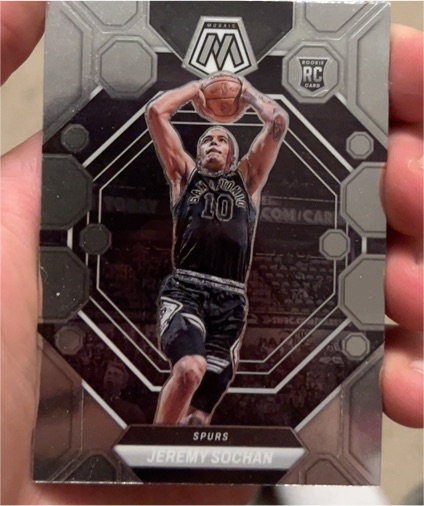 2022-23 Panini Mosaic #226 Jeremy Sochan Rookie Card — front