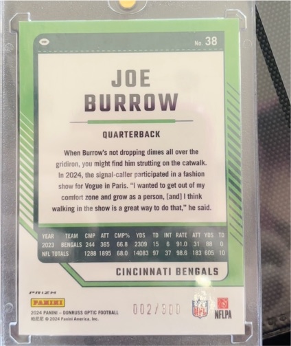 2024 Panini Donruss Optic #38 Joe Burrow — front