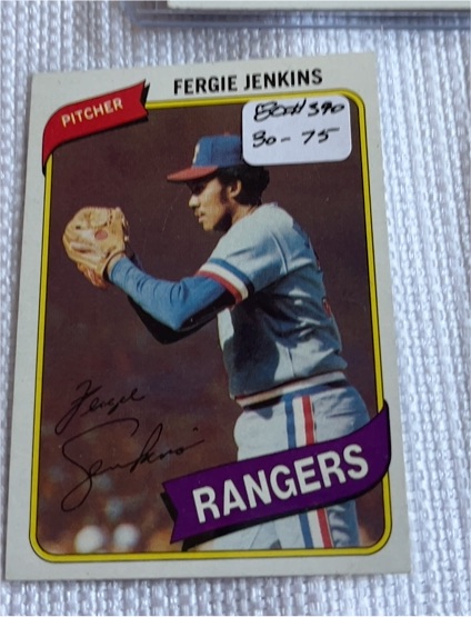 1980 Topps #390 Fergie Jenkins — front