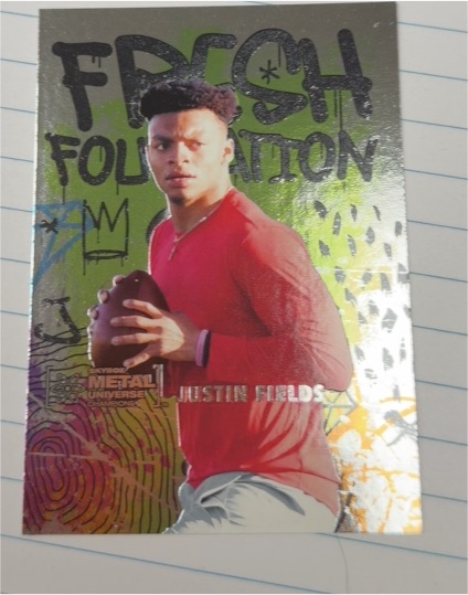2021 Skybox Metal Universe Champions #FF35 Justin Fields Fresh Foundation — front