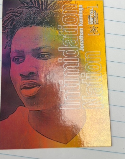 2021 SkyBox Metal Universe Intimidation Nation #IN-31 Jonathan Kuminga — front