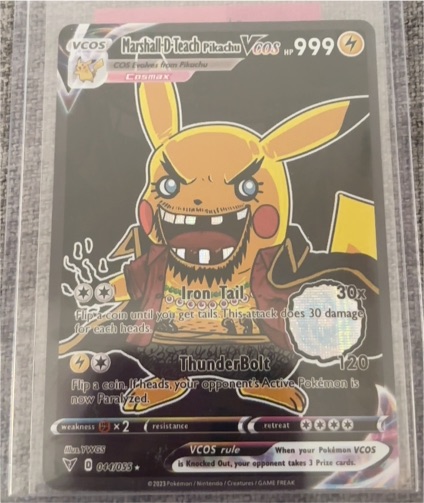 2023 Pokemon Marshall D-Teach Pikachu #044 VCOS — front