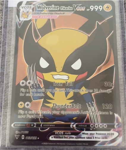 2023 Pokemon VCOS Wolverine Pikachu #003 — front