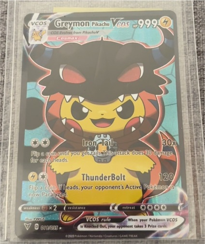 2023 VCOS #000 Greymon Pikachu — front