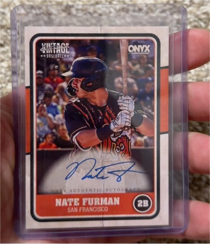 2025 Onyx Vintage #2B Nate Furman — front