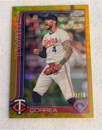 2025 Topps Chrome #12 Carlos Correa — front