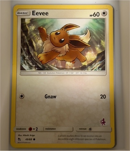 2019 Pokémon Hidden Fates #49 Eevee — front