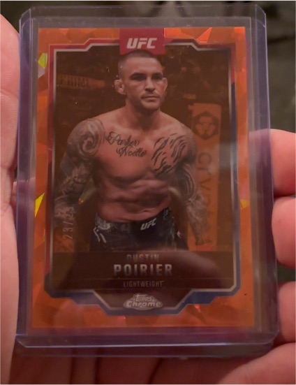 2025 Topps Chrome UFC #7 Dustin Poirier — front