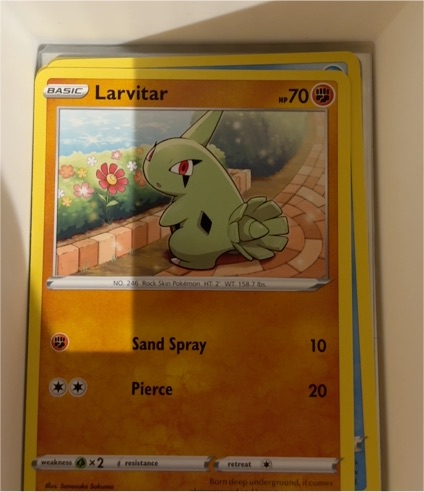 2020 Pokémon Darkness Ablaze #086 Larvitar — front