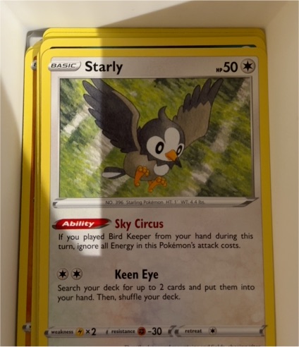 2020 Pokémon TCG Darkness Ablaze #145 Starly — front