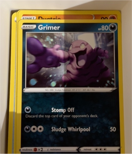 2020 Pokemon Sword & Shield Darkness Ablaze #100 Grimer — front