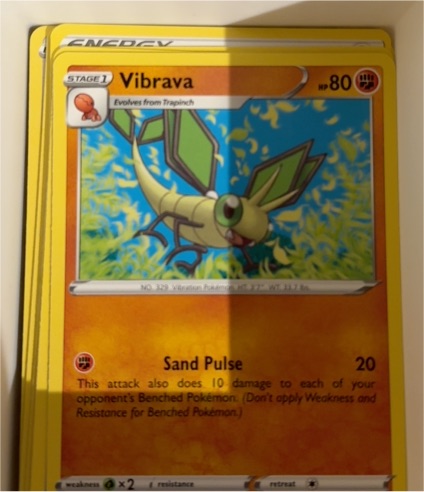 2020 Pokémon Sword & Shield Darkness Ablaze #090 Vibrava — front