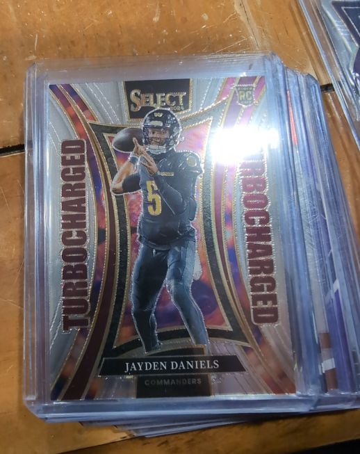 2024 Panini Select #12 Jayden Daniels Turbocharged Rookie Card — front