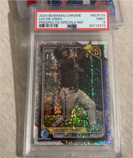 2024 Bowman Chrome #BCP179 Leo De Vries — front