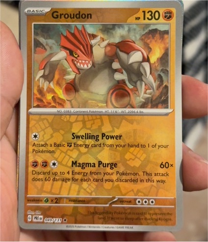2025 Pokémon Scarlet & Violet Prismatic Evolutions #049 Groudon — front
