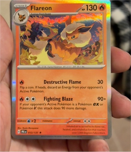 2022 Pokémon TCG Scarlet & Violet Prismatic Evolutions #013 Flareon — front