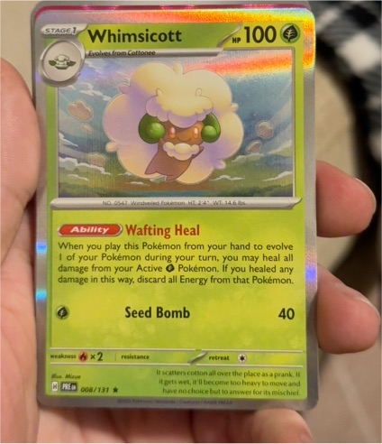 2024 Pokémon TCG Prismatic Evolutions #008 Whimsicott — front