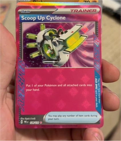 2016 Pokémon Prismatic Evolutions #128 Scoop Up Cyclone — front