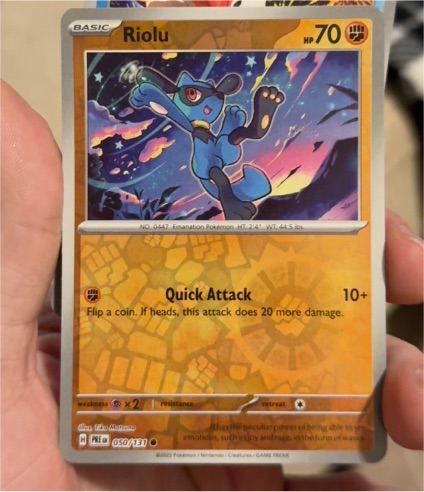 2023 Pokémon Scarlet & Violet Prismatic Evolutions #050 Riolu — front