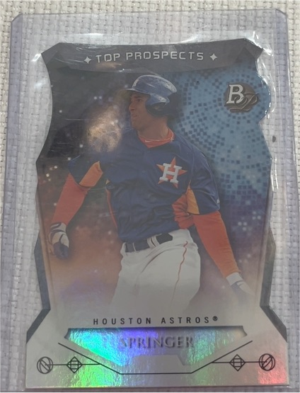 2014 Bowman Platinum Top Prospects Die-Cut #TP-GSP George Springer — front