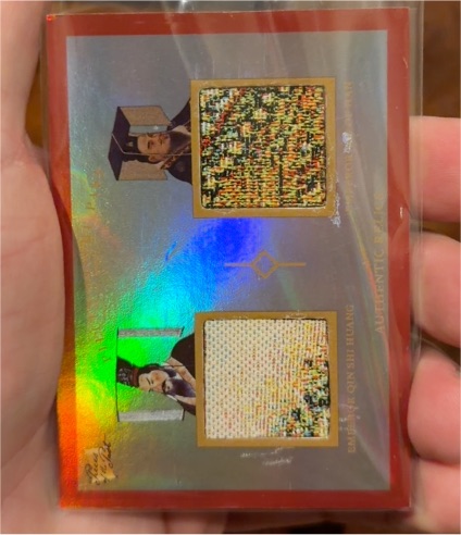2023 Pieces of the Past Asia Dual Relic Emperor Qin Shi Huang/Wu Of Han #2/50 — front