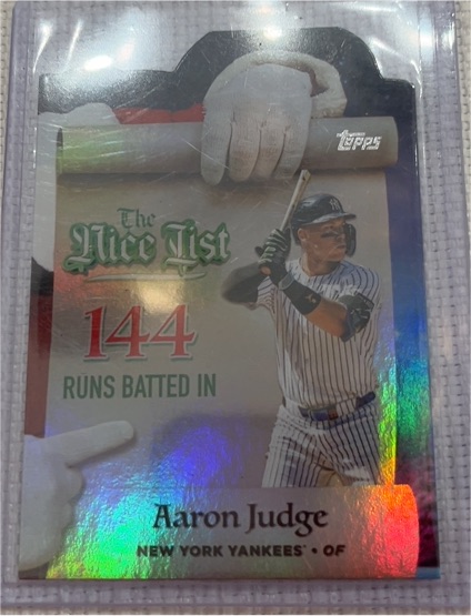 2025 Topps Holiday #MNL-6 Aaron Judge Making The Nice List — front