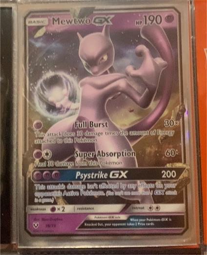 2017 Pokémon Shining Legends #39 Mewtwo GX — front