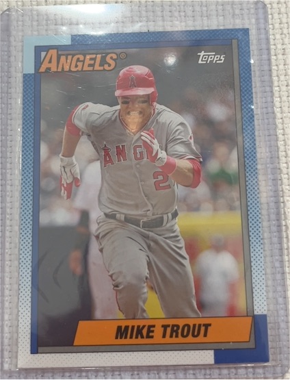2025 Topps Update #U90-38 Mike Trout 1990 Topps Baseball 35th Anniversary — front