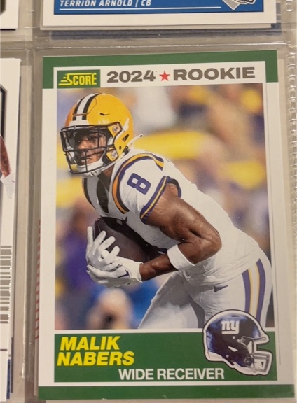 2024 Panini Score #5 Malik Nabers 35th Anniversary Rookie — front