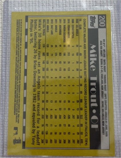 1990 Topps #200 Mike Trout — front
