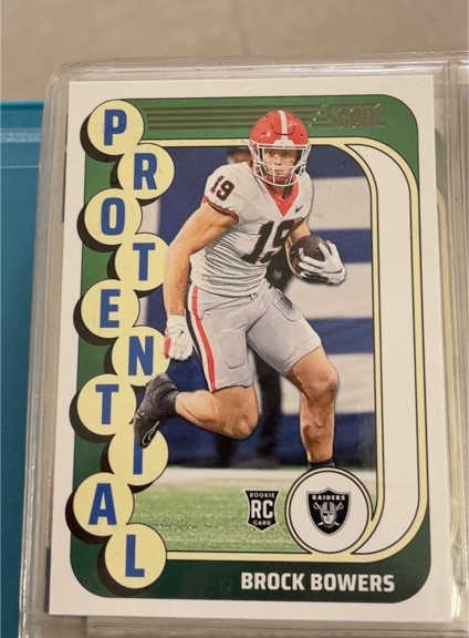 2024 Panini Score #19 Brock Bowers Protential Rookie Card — front