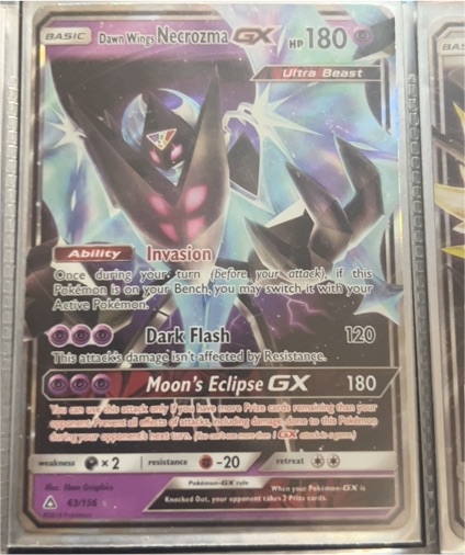2018 Pokémon Ultra Prism #63 Dawn Wings Necrozma GX — front