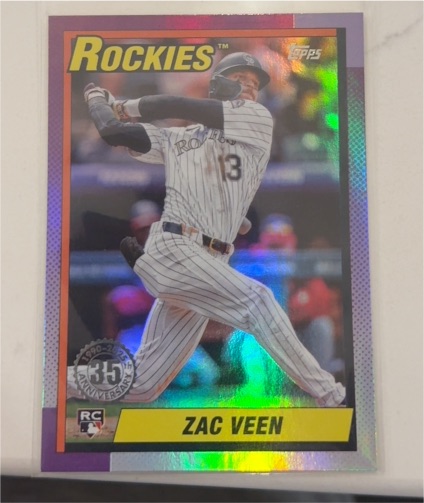 2025 Topps Update #U90-34 Zac Veen — front