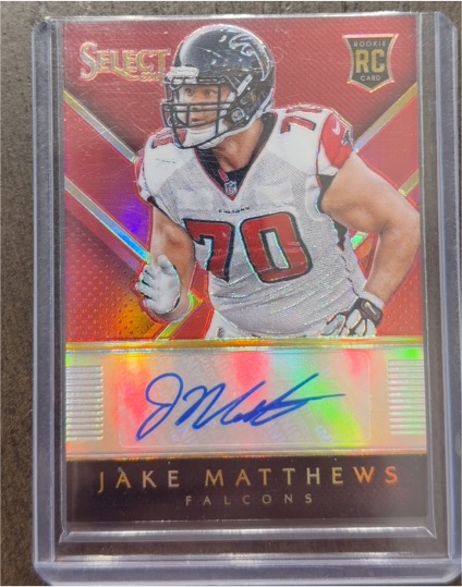 2014 Panini Select #RA-JM Jake Matthews Rookie Auto — front