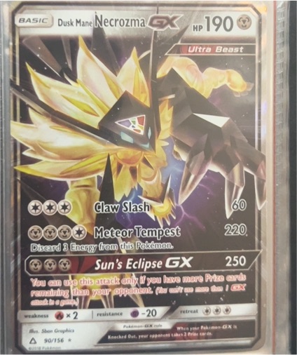 2018 Pokémon TCG Ultra Prism #90 Dusk Mane Necrozma GX — front