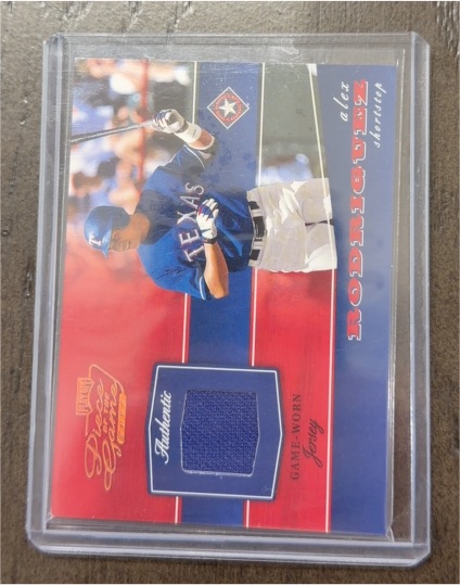 2002 Playoff Piece of the Game Materials #POG4 Alex Rodriguez — front