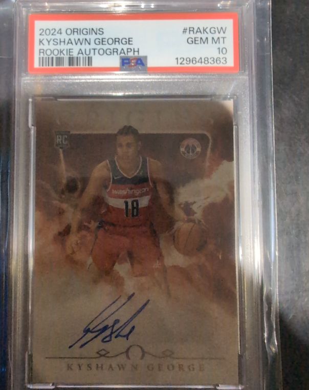 2024 Panini Origins #RAKGW Kyshawn George Rookie Autograph — front