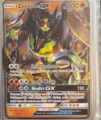 2017 Pokémon Sun & Moon Forbidden Light #73 Zygarde GX — front