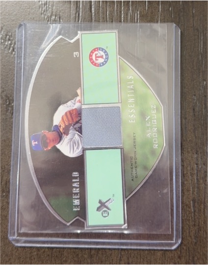 2003 Fleer E-X Emerald Essentials Game Jersey #EEGU-AR Alex Rodriguez — front