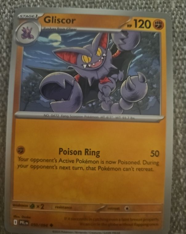 2023 Pokémon ME02: Phantasmal Flames #050 Gliscor — front