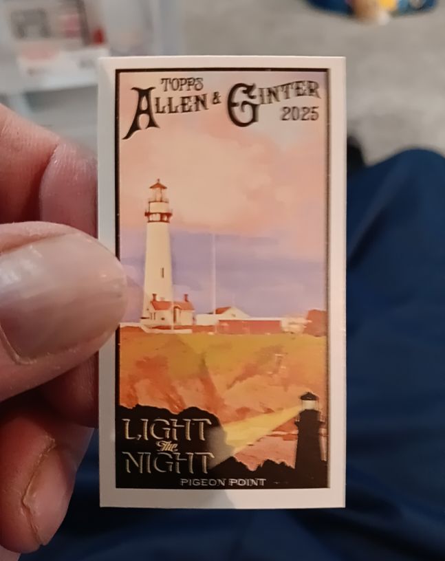 2025 Topps Allen & Ginter #LTN-8 Pigeon Point Light The Night Mini Insert — front