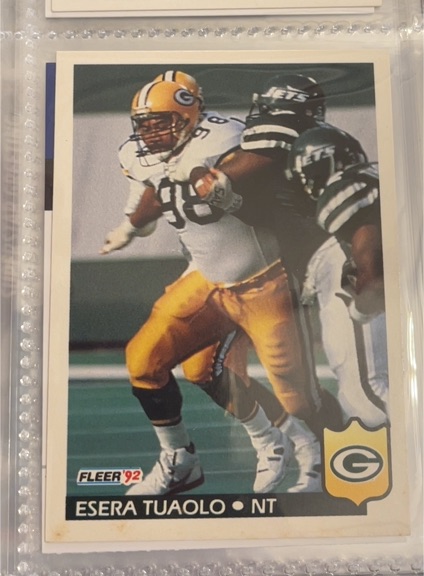 1992 Fleer #128 Esera Tuaolo — front
