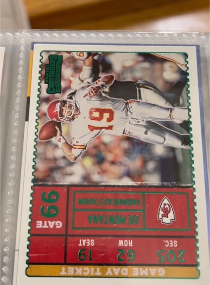 2022 Panini Contenders Game Day Ticket #GDT-JMO Joe Montana — front