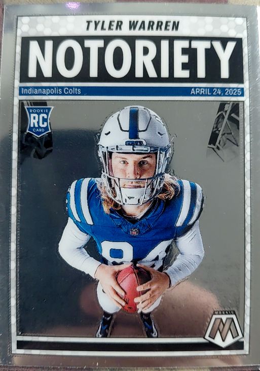 2025 Panini Mosaic #25 Tyler Warren Notoriety — front